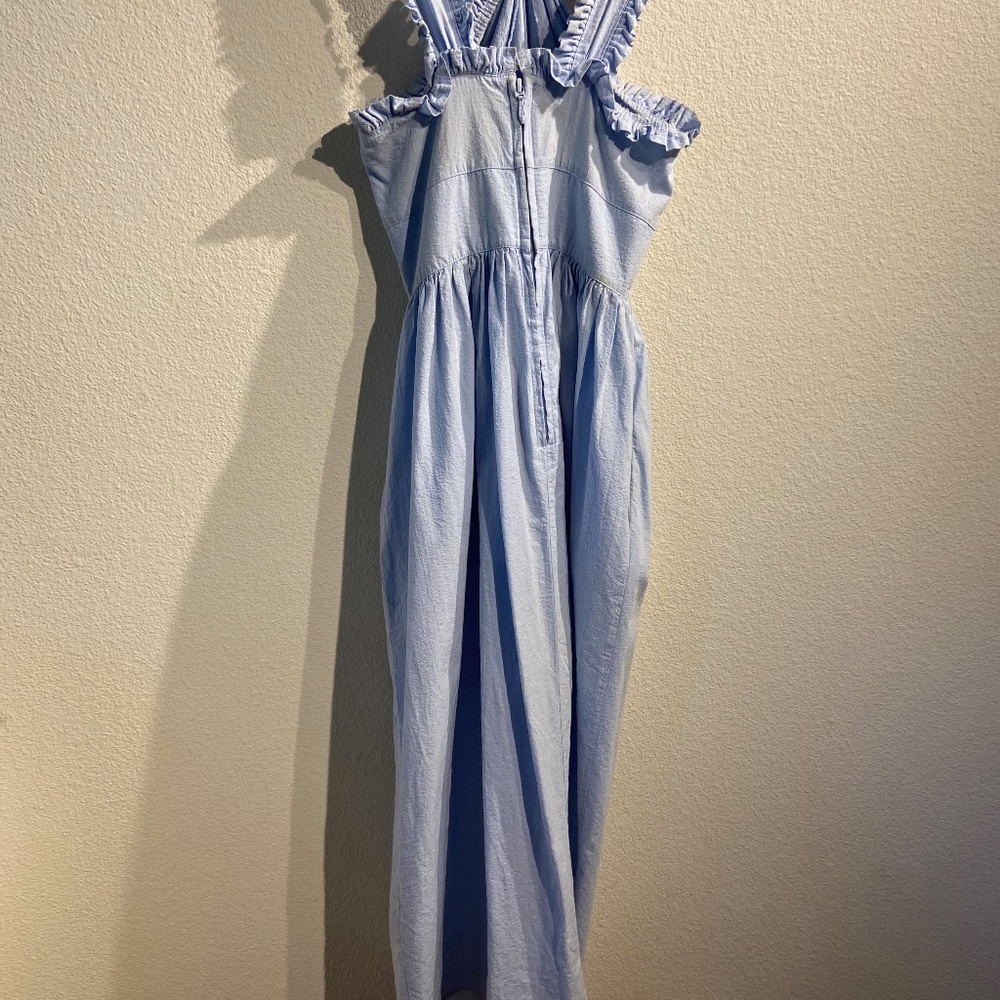 Baby-Blue Ruffled Day Dress - Picture 8 of 10